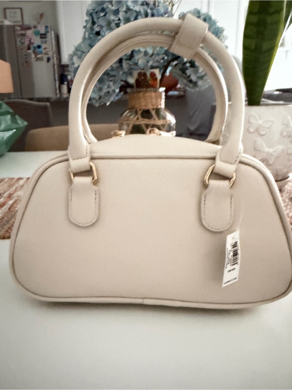 Old Navy Mini Top Handle Handbag Ivory/Cream NWT